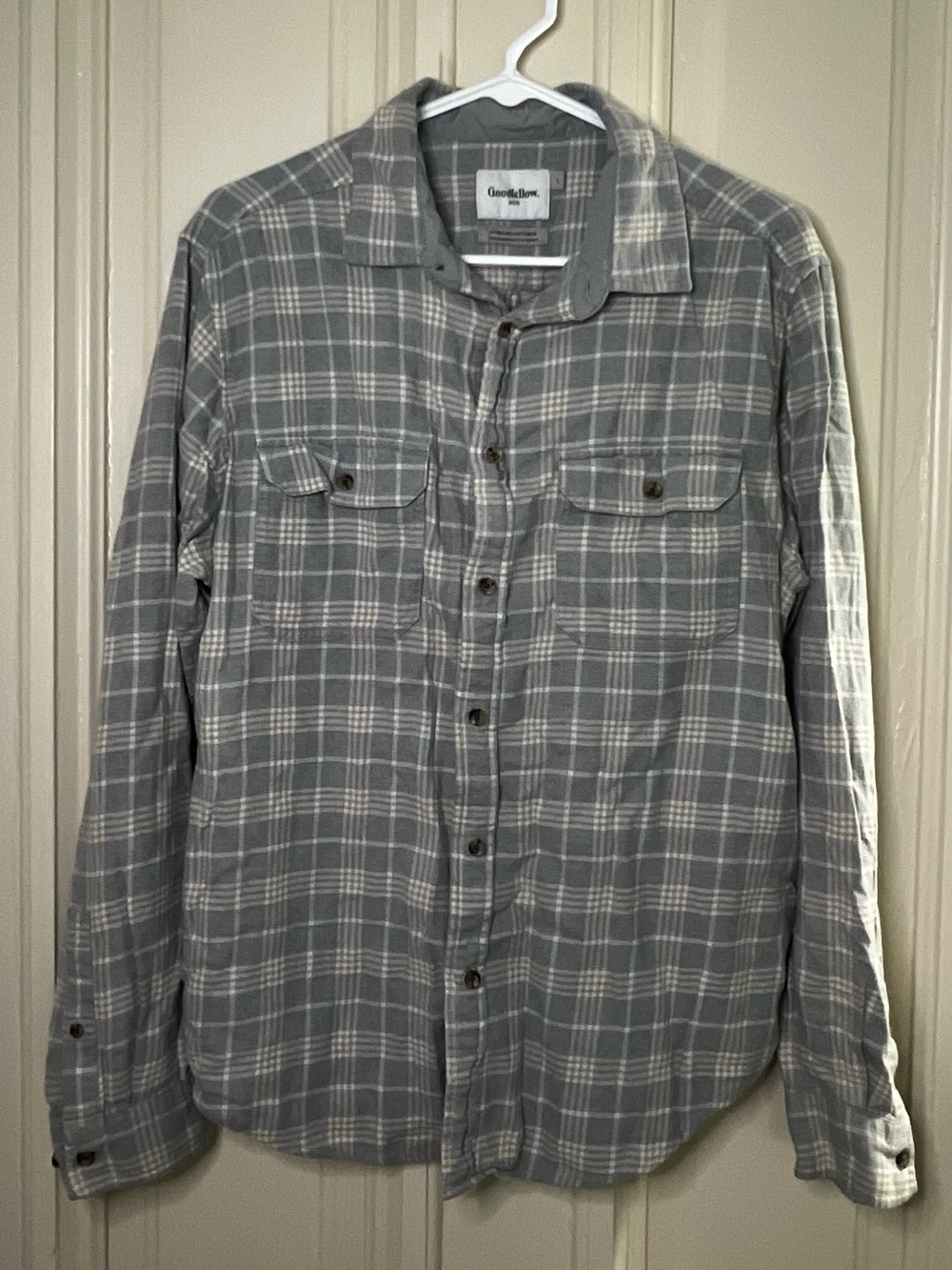 Goodfellow & Co Men’s Gray Plaid Lightweight Shirt Jacket